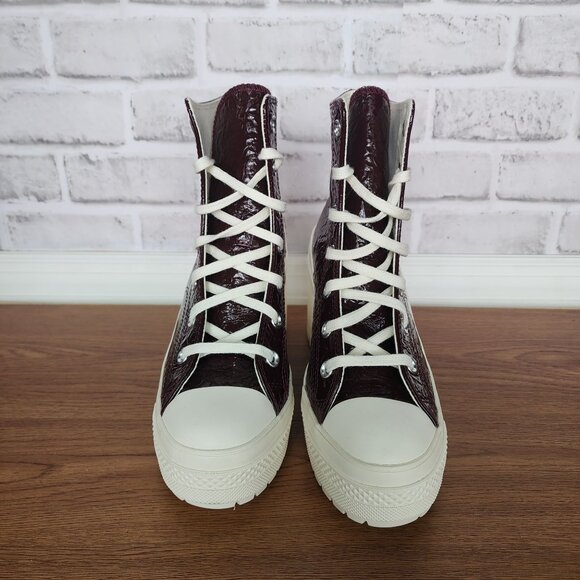 ⭐Converse Chuck 70 De Luxe Heel Crinkle Sz 6 Mens Boots Sneaker Burgundy A13387C - Picture 3 of 10